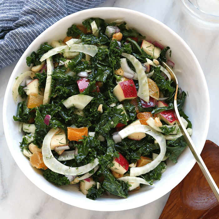 Minute Massaged Kale & Fennel Salad: Gluten-Free & Delicious